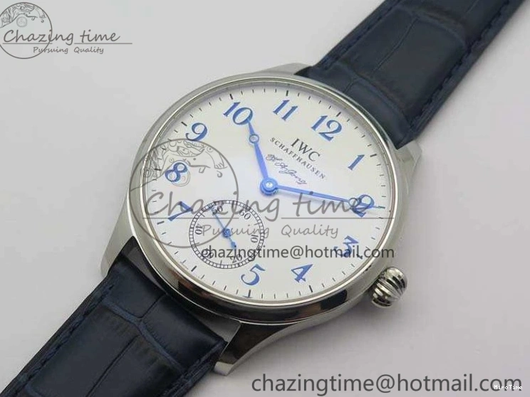 MIROTIME 0115 Portuguese Fa Jones IW544203 SS GSF 1:1 Best Edition White Dial On Leather Strap Trendsetting 7235